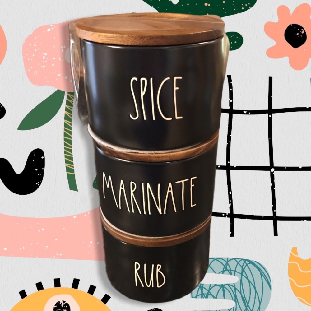 Rae Dunn Spice Marinate Rub Canister Container BBQ - Picture 1 of 6